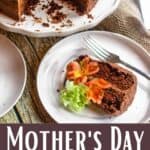 Mother's Day Chocolate Cake Recipe Pinterest Image bottom design banner