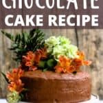 Mother's Day Chocolate Cake Recipe Pinterest Image top design banner