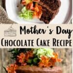 Mother's Day Chocolate Cake Recipe Pinterest Image middle design banner