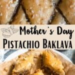 Mother's Day Pistachio Baklava Pinterest Image middle design banner
