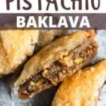 Homemade Pistachio Baklava Recipe Pinterest Image top design banenr