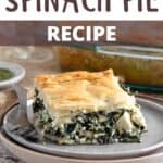 Homemade Spinach Pie Recipe Pinterest Image top design banner