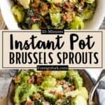 Instant Pot Brussels Sprouts Pinterest Image middle design banner
