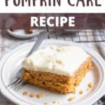 Homemade Pumpkin Cake Pinterest Image top design banner