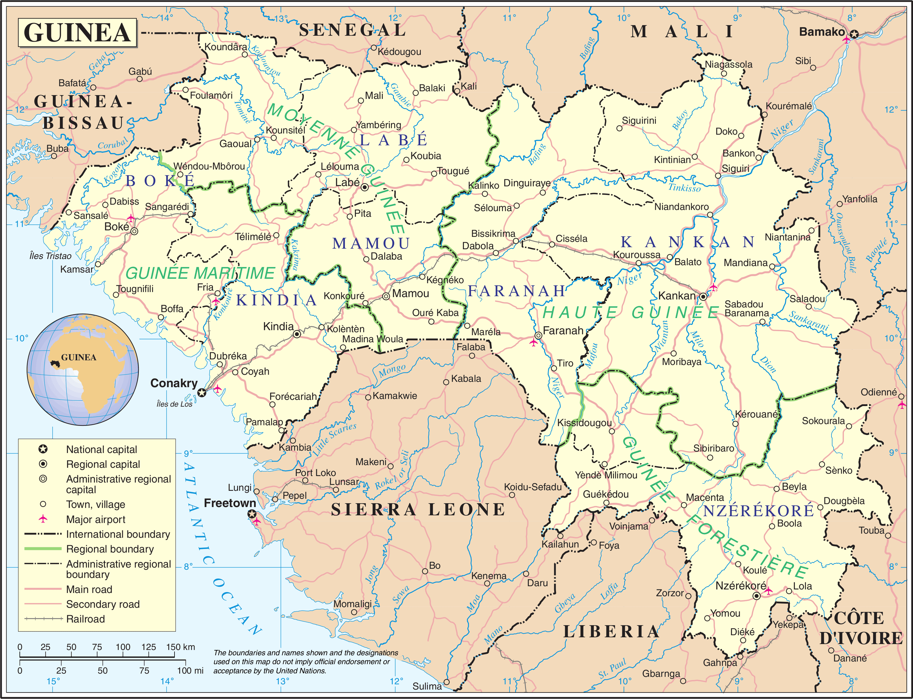 Map of Guinea 