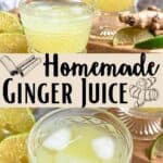 Homemade Ginger Juice Pinterest Image middle design banner