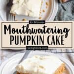 Pumpkin Cake Recipe Pinterest Image middle design banner