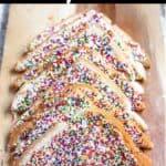 Delicious Fairy Bread Pinterest Image top black banner
