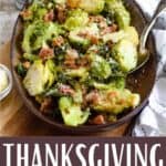Thanksgiving Brussels Sprouts Recipe Pinterest Image bottom design banner