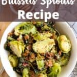 Thanksgiving Brussels Sprouts Recipe Pinterest Image top design banner