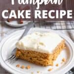 Thanksgiving Pumpkin Cake Pinterest Image top design banner
