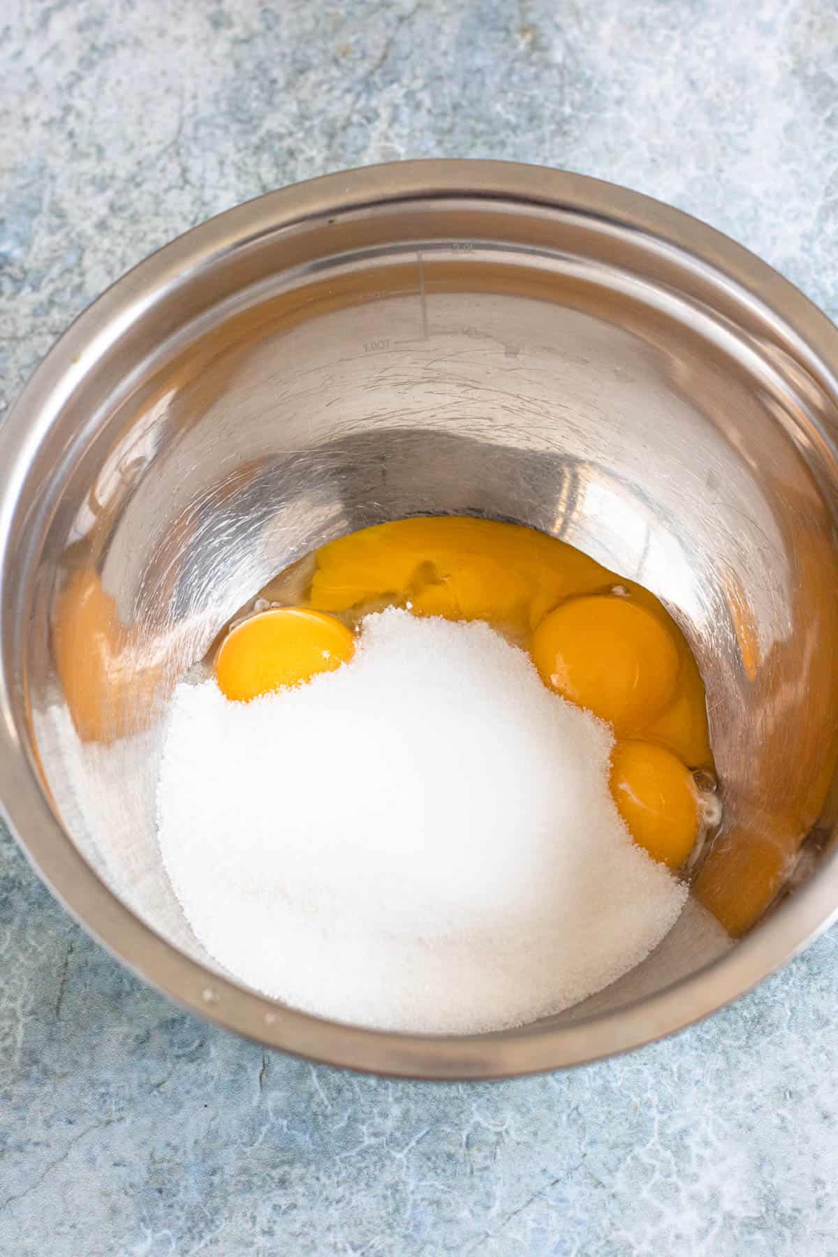 egg yolks mixed with sugar 