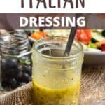 5 Minute Italian Dressing Recipe Pinterest Image top design banner