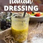 Homemade Italian Dressing Pinterest Image top design banner