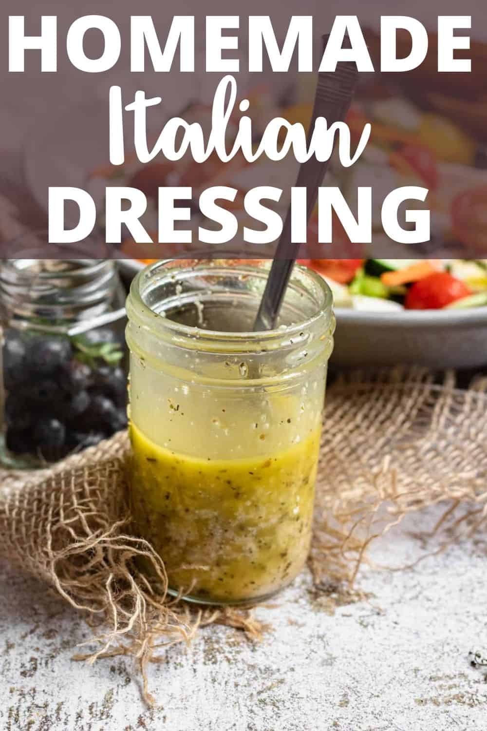 Homemade Italian Dressing Pinterest Image top design banner