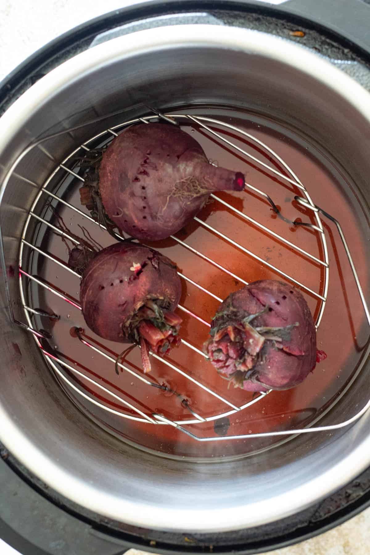 Cooked beets in the instant pot