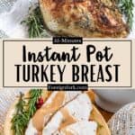 Instant Pot Turkey Breast Recipe Pinterest Image middle design banner