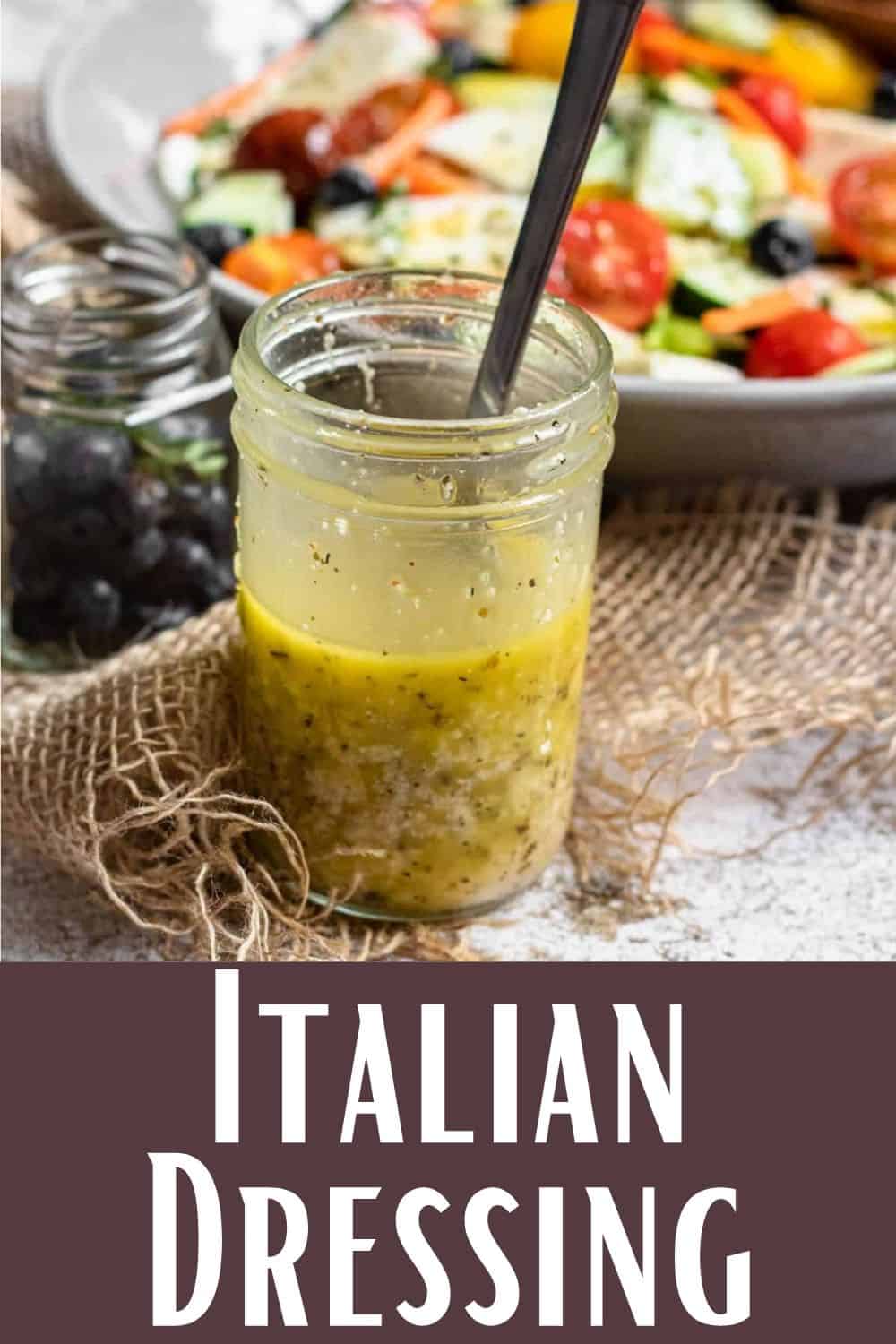 Homemade Italian Dressing Pinterest Image bottom design banner