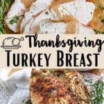 Thanksgiving Turkey Breast Pinterest Image middle design banner
