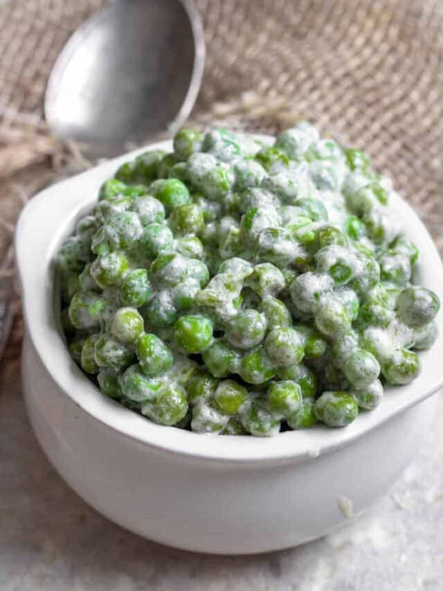 Under 10 Minutes for Creamed Peas in the Instant Pot or Stovetop for