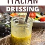 Homemade Italian Dressing Recipe Pinterest Image top design banner