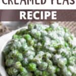 Instant Pot Creamed Peas Recipe Pinterest Image top design banner