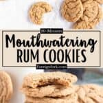 Hot Buttered Rum Cookies Recipe Pinterest Image middle design banner