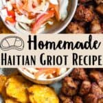 Homemade Haitian Griot Recipe Pinterest Image middle design banner