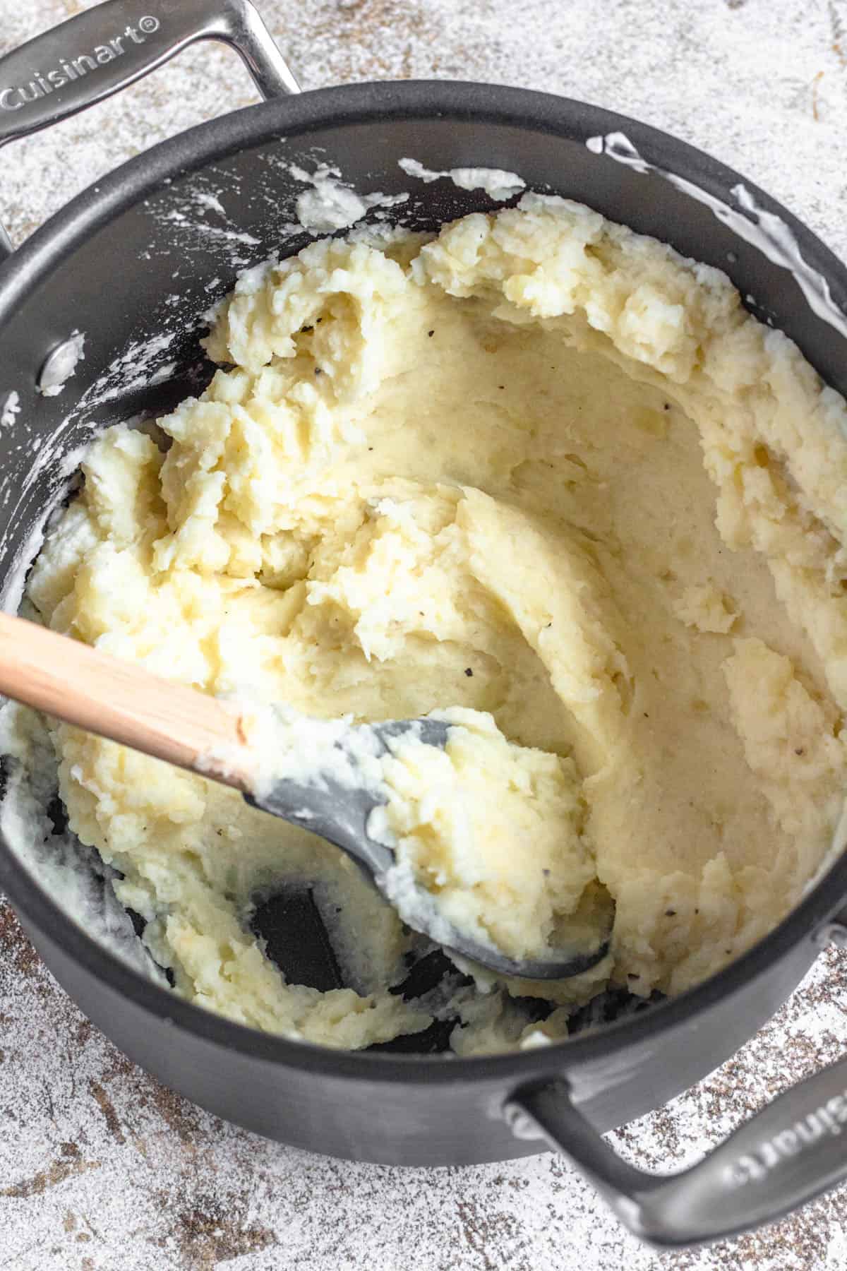 Fully mashed and smooth potatoes