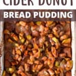 Apple Cider Donut Bread Pudding Pinterest Image top design banner
