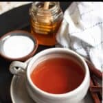 Homemade Cinnamon Tea Recipe Pinterest Image top black banner