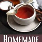 Homemade Cinnamon Tea Pinterest Image bottom design banner