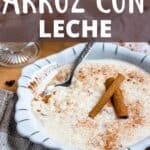 How To Make Arroz con Leche Pinterest Image top design banner