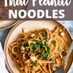 Instant Pot Thai Peanut Noodles Pinterest Image top design banner