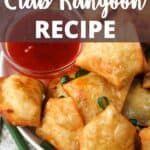 The Greatest Crab Rangoon Recipe pinterest image top design banner