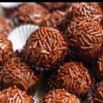 Valentine's Day Chocolate Fudge Balls Pinterest Image top black banner