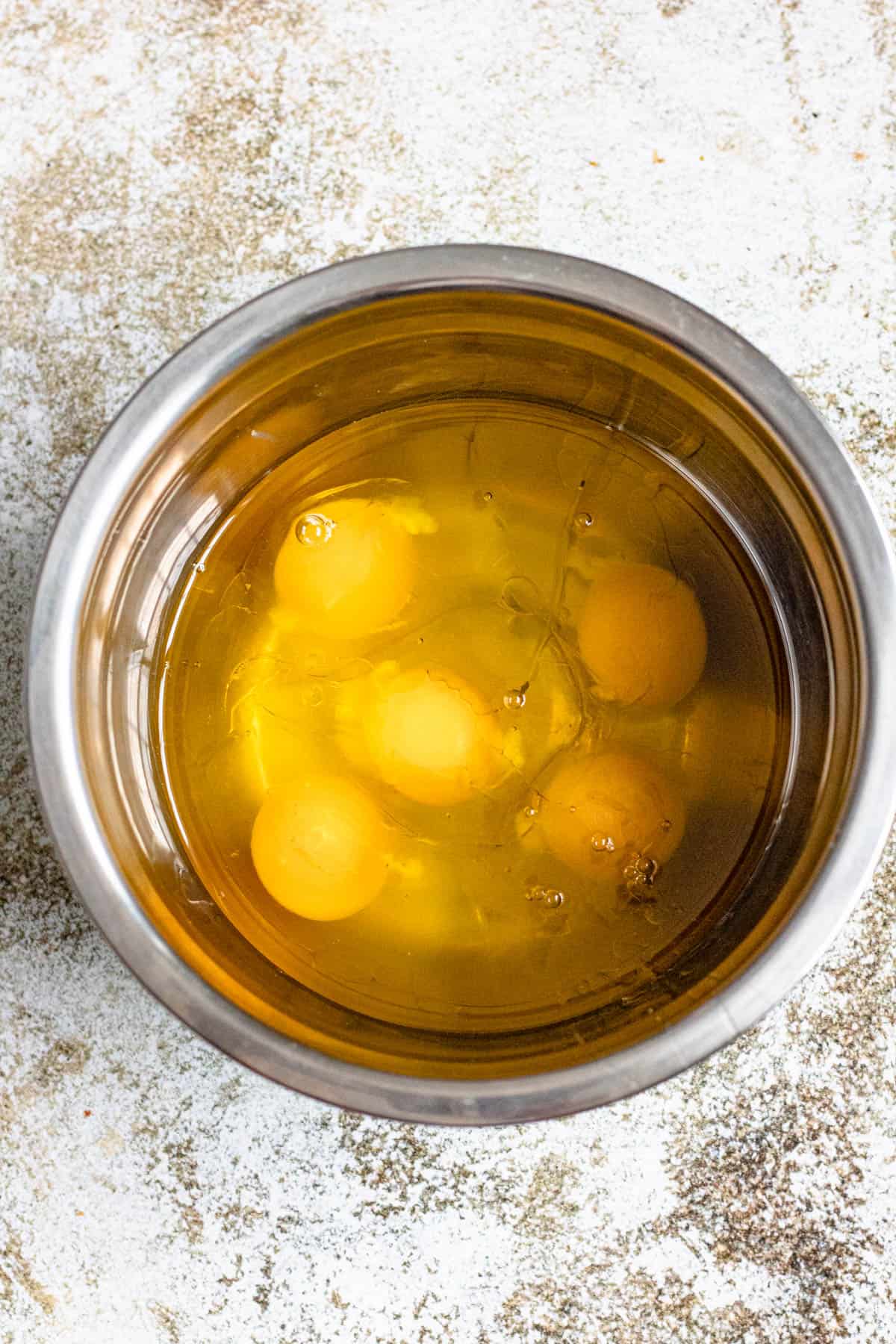 eggs in a mixing bowl 