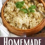 Homemade Instant Pot Brown Rice Pinterest Image bottom design banner