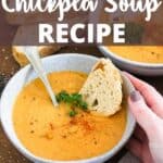 Homemade Chickpea Soup Recipe Pinterest Image top design banner