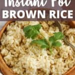 Homemade Instant Pot Brown Rice Pinterest Image top design banner