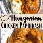Hungarian Chicken Paprikash Pinterest Image middle design banner