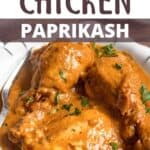 Hungarian Chicken Paprikash Pinterest Image top design banner