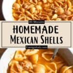 Homemade Mexican Shells Recipe Pinterest Image middle design banner