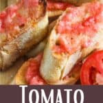 10-Minute Tomato Bread Recipe Pinterest Image bottom design banner