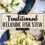 Homemade Icelandic Fish Stew Pinterest Image middle design banner