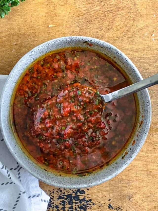 Chimichurri Rojo Sauce Recipe The Foreign Fork