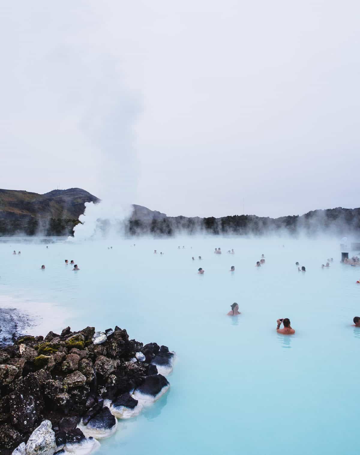 In Iceland, hot water and steam were long used for bathing. 