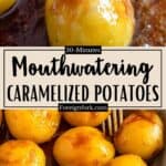 Caramelized Potatoes pinterest image middle design banner