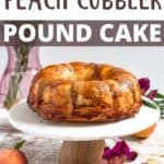 Peach Cobbler Pound Cake Recipe Pinterest Image top design banner
