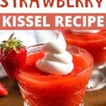 Strawberry Kissel Recipe Pinterest Image top design banner
